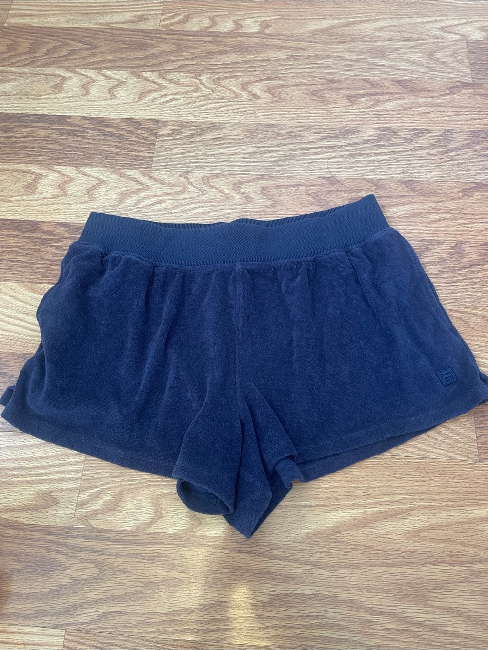 FILA Dark navy blue velvet shorts size L